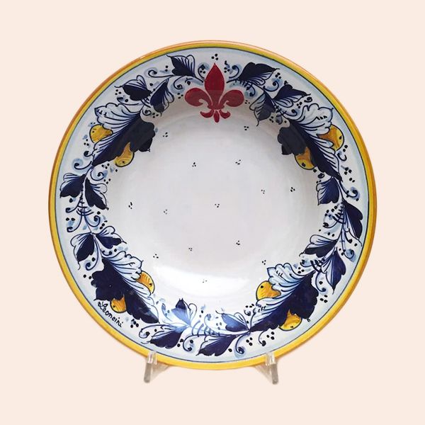 SET OF SOUP-PASTA PLATES OF CM.27 DIAMETER, design: CAFAGGIOLO BLU